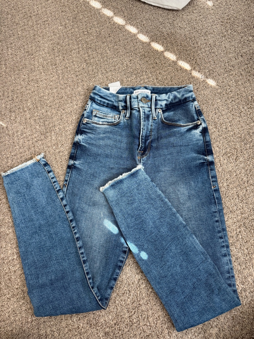 Good American Good Waist Crop Jeans - Denim Blue